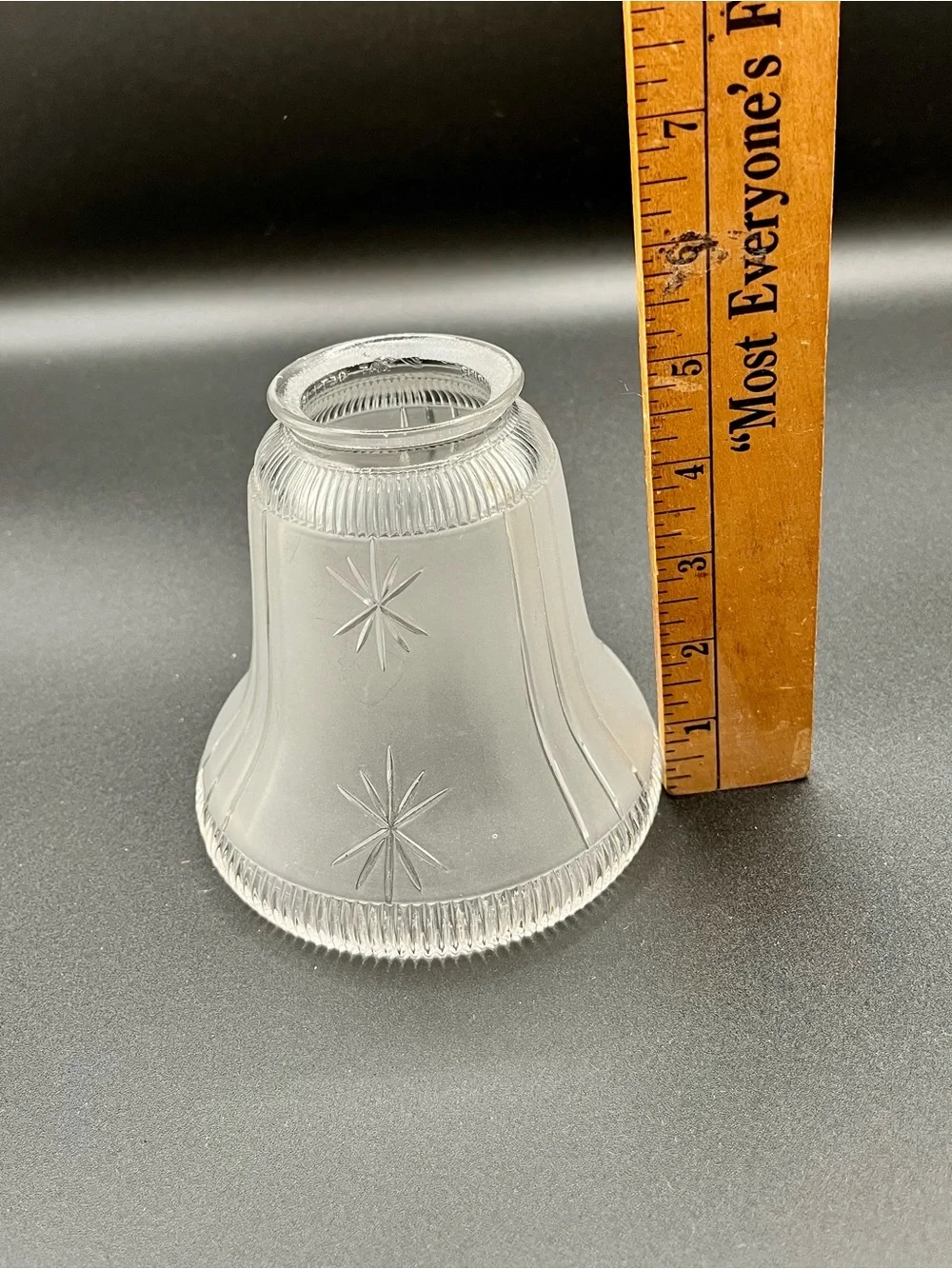 Frosted Glass Lamp Shade with Star Etchings